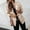 Khaki, variant on Women's Elegant Plaid Long Sleeve Blazer - Double-Breasted Office Jacket for Spring/Fall, Casual & Professional Suit Coat
