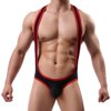 Men Soft Solid Color Sexy Leather Buttock Underwear Breathable Sexy Underwear