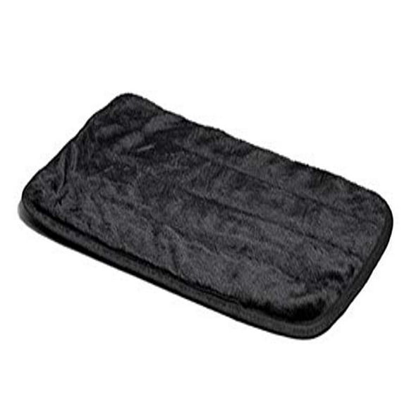 Midwest Quiet Time Deluxe Fur Pet Mat 49-Inch by 30-Inch (Black)
