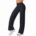 thumbnail image 2 of Women Workout Leggings No Front Seam Straight Leggings Black XL, 2 of 9