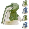 thumbnail image 5 of ZACPNCV Boys Rain Jacket with Detachable Hood Lightweight Raincoats for Kids Green 3-4 Years, 5 of 5