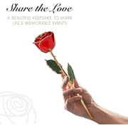 Forever Rose, a Genuine, One of a Kind, Real Red Rose, Hand Dipped in Lacquer and Trimmed in 24K Gold