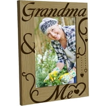 Wood Grandma Photo Frame Wooden Picture Frame Vertical Natural Wood Photo Frame Memorial Tabletop Keepsake Suit 4"x6" Picture Desk Decor Gift for Family Friends Birthday Thanksgiving 6x8 Inch Wood