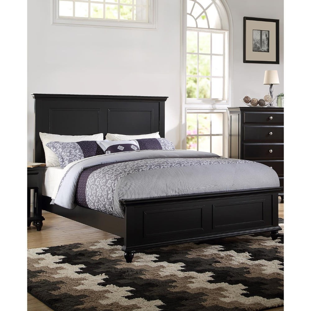 Seamless Wooden Queen Bed, Black - Walmart.com - Walmart.com