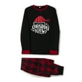 thumbnail image 3 of Nituyy Christmas Pajamas for Family Pjs Matching Set Long Sleeve T-Shirts and Pants Holiday Nightgowns with Merry Christmas, 3 of 10
