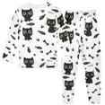 thumbnail image 2 of Black Cat Footprint Pattern Cotton Pajamas 2 Piece Set Sleepwear Soft and Comfortable Homewear Nightwear, 2 of 7