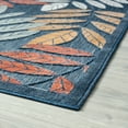 thumbnail image 3 of 4x6 Water Resistant, Indoor Outdoor Rugs for Patios, Front Door Entry, Entryway, Deck, Porch, Balcony | Outside Area Rug for Patio | Dark Blue, Floral | Size: 3'10'' x 5'3'', 3 of 7