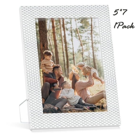 HOUSE DAY 5x7 Acrylic Picture Frame, Magnetic Photo Frame, Photo Frame for Desktop Display Home Decor Farm Decor