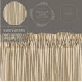 thumbnail image 5 of VHC Brands Sawyer Mill Ticking Striped Cotton Farmhouse Curtains Rod Pocket Tie Back(s) Panel Pair, Charcoal, 5 of 8