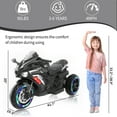 thumbnail image 4 of HNH 12V Ride on Motorcycle for Boy, 4Mph Battery Powered Motorcycle for Kids with LED Lights, Music, Gift for Children, 4 of 12