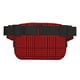 thumbnail image 3 of Fotbe Red Black Houndstooth Cangurera Cuadrada con Estampado de Doble Capa, Bolsa de Cintura Ajustable Mini para Hombres y Mujeres, 3 of 9