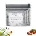 thumbnail image 3 of WRXMIJNHGSA Fresh Preservation Case Under $5 10PCs Aluminum Foil Freezer Bags Reusable Storage And Preservation Slider Bags With Label Seafood Pattern Design Sealed Bag For Vegetable Meat, 3 of 9