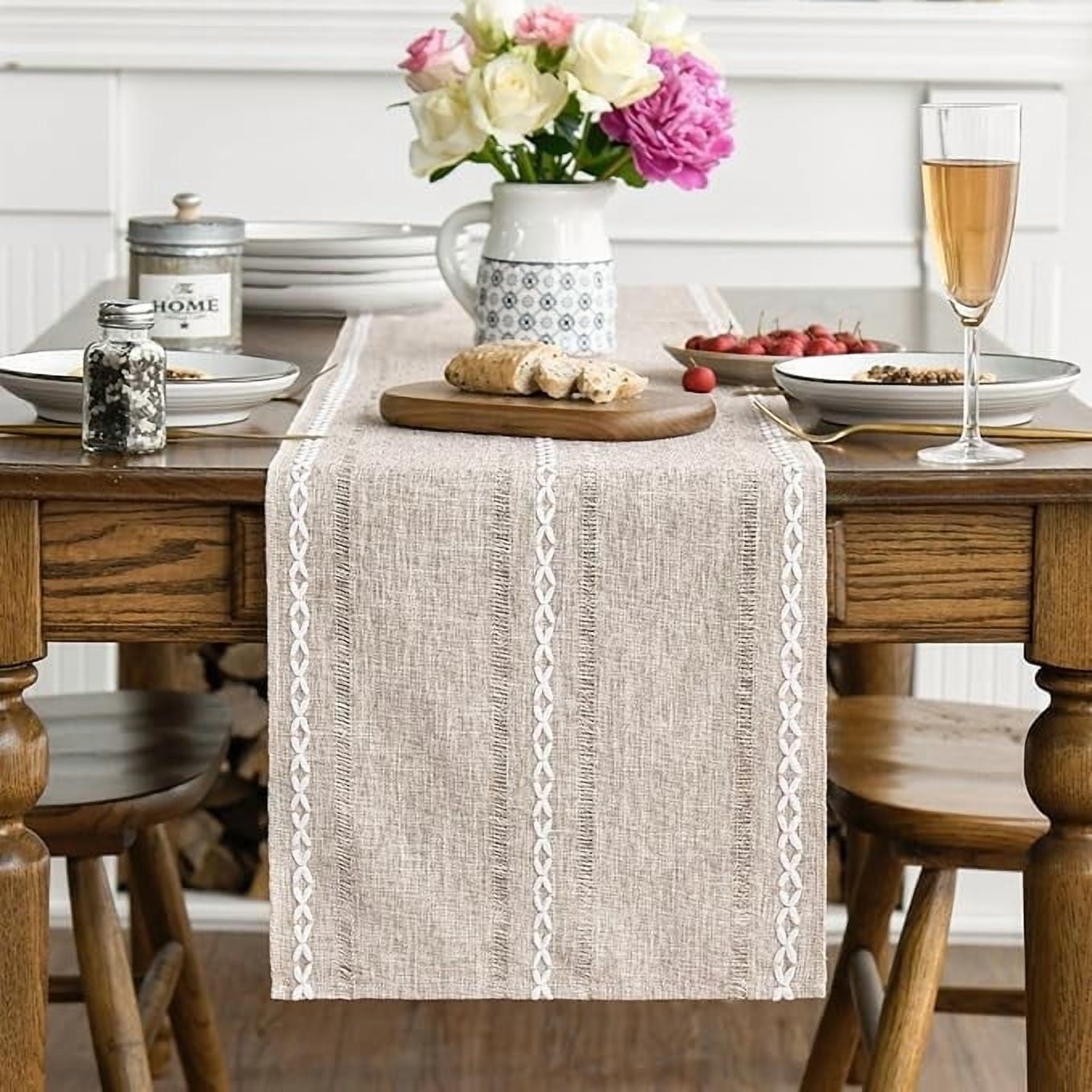 The Pioneer Woman Chunky Stripe Table Runner, Red, 14