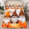 thumbnail image 2 of Manfei Cartoon Gnome Queen Sheet Sets,Rustic Farmhouse Cabin Flat Sheet,Autumn Fall Pumpkin SunflowerQueen Fitted Sheet For Girl Boys,Microfiber Bedroom Decor,4-Piece, 2 of 7