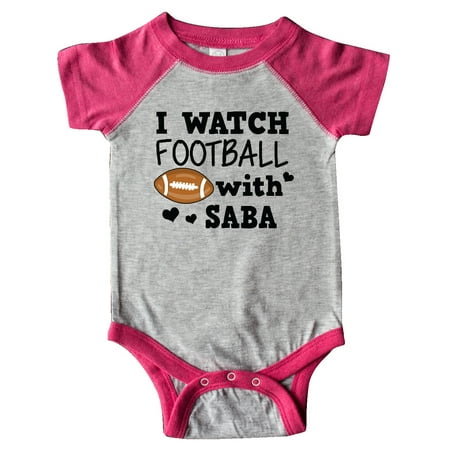 

Inktastic I Watch Football with My Saba Gift Baby Boy Bodysuit