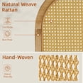thumbnail image 2 of Aletheiawu 4 Panel Rattan Room Divider, Folding Privacy Screens, No Installation, Light Brown, 2 of 8