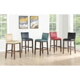 thumbnail image 2 of Steve Silver Tiffany Faux Leather 30" Bar Stool - Peacock-Espresso, 2 of 7