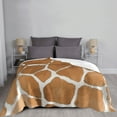 thumbnail image 3 of Giraffe Texture Pattern Throw Blanket, Super Soft Anti-Pilling Flannel Bed Blankets, 80"x60", 3 of 8