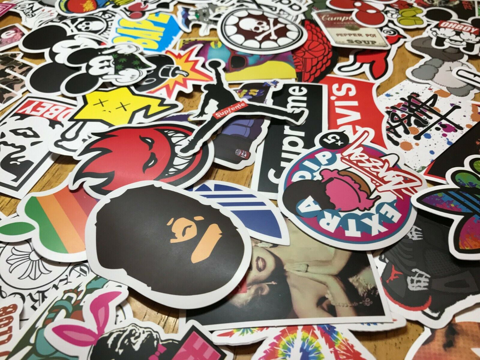 Random 300 Skateboard Stickers Vinyl Laptop Luggage Decals Dope Sticker Lot Mix 