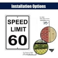 thumbnail image 3 of Vintage Sign SPEED LIMIT 60"Caution Safety Sign Traffic Road Sign,indoor and outdoor metal aluminum "12 x 8", have been punched - easy to install., 3 of 6