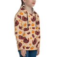 thumbnail image 3 of Kdxio Thanksgiving Turkey and Pumpkin Pattern Boys Athletic Unisex Boys Girls Hoodie with Pocket Sweatshirts-Medium, 3 of 6