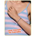 thumbnail image 3 of Just Being Cute Tennis Bracelet for Women, Blue Cubic Zirconia Bracelets Christmas Birthday Jewelry Gifts for Women with Card, 3mm/7 inch, 3 of 10