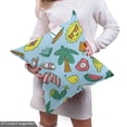 thumbnail image 5 of Ambesonne Summer Fabric by the Yard Upholstery, Cartoon Beach Time Design, 1 Yard, Laurel Green Yellow, 5 of 5