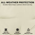 thumbnail image 4 of Outsunny Set of 2 Chaise Lounge Cushion, 4" Outdoor Lounge Chair Cushions with Non-Slip Ties, Waterproof and Fade Resistant, 21" x 72 ", Cream White, 4 of 9