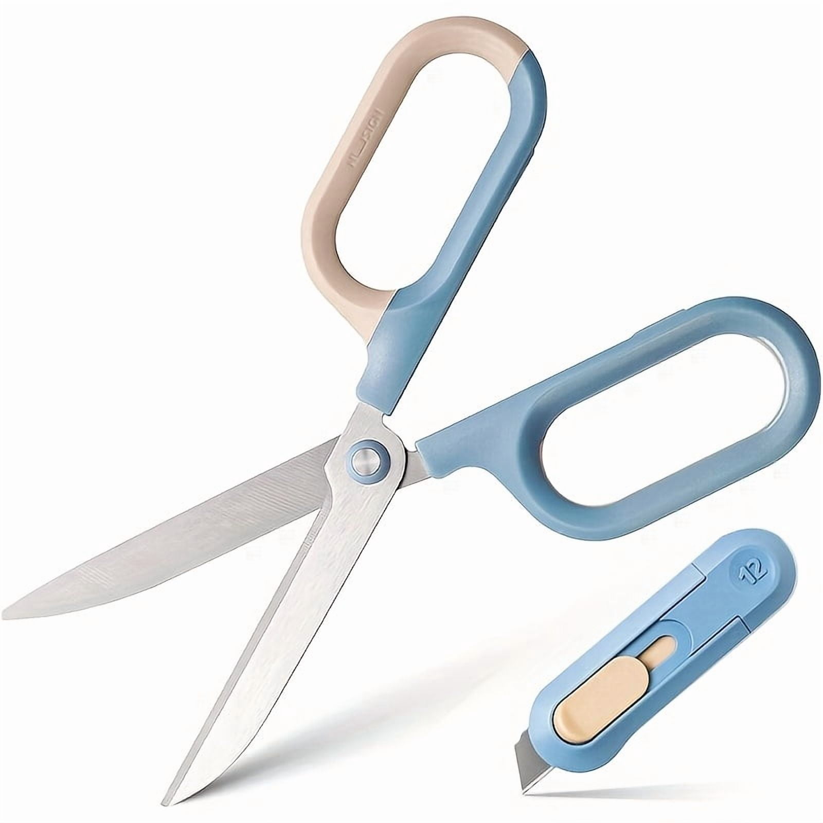 Scissors for Cutting Fabric,Made Of Sharp Stainless Steel,Sewing Scissors,Scissors Craft,Multi-functional And Of High Quality with Retractable Utility Knife,Ergonomic Handle,Perfect for Sewing Arts