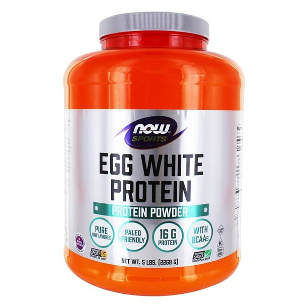 NOW Foods NOW Sports Egg White Protein Powder Pure Unflavored 5 lbs