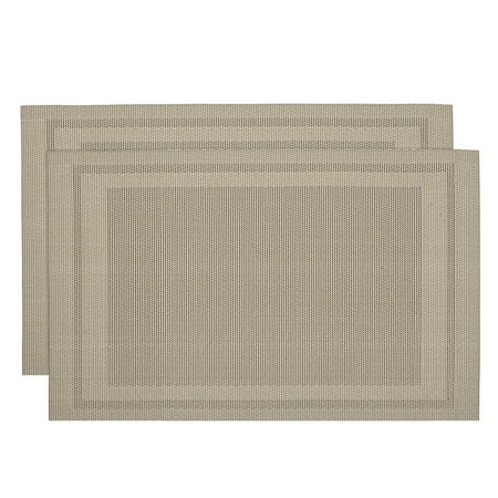

Uxcell Place Mats 450x300mm Table Mats Pack of 2 PVC Washable Woven Placemat Khaki