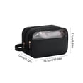 thumbnail image 2 of Black Polyester Toiletry Bag Travel Organizer For Cosmetics Shower 10.0X6.7X4.7 In, 2 of 7