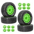 thumbnail image 2 of MERIGLARE 4 Pcs Accessoires DIY Modèle de Rechange Pièce de Rechange Roues RC Pneus pour 1/10 Vert, 2 of 8