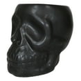thumbnail image 2 of Pack Of 2 Black Ceramic Day Of The Dead Ghastly Skull Planter Bowl Pot Figurine, 2 of 9
