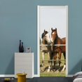 thumbnail image 2 of 2x de Puerta Adhesiva 3D Impermeable Extraíble Calcomanía Engomada de Pared Decorativa para Hogar Oficina sol perfecl Pegatinas en 3D para puertas, 2 of 8