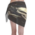 thumbnail image 5 of Zufioo Gothic Winged Skull Print Women's Beach Short Wrap Skirt, Short Quick-drying Wrap Skirt, Swimsuit Cover-up Sun Protection Cape, Suitable for Beach, Pool-One Size, 5 of 7