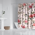 thumbnail image 3 of Waterproof Pioneer Shower Curtain 84x72 Inch Polyester Unique Colorful Floral Shower Curtain for Bathroom Hotel Home Decor with 12 Plastic Hooks, 3 of 5