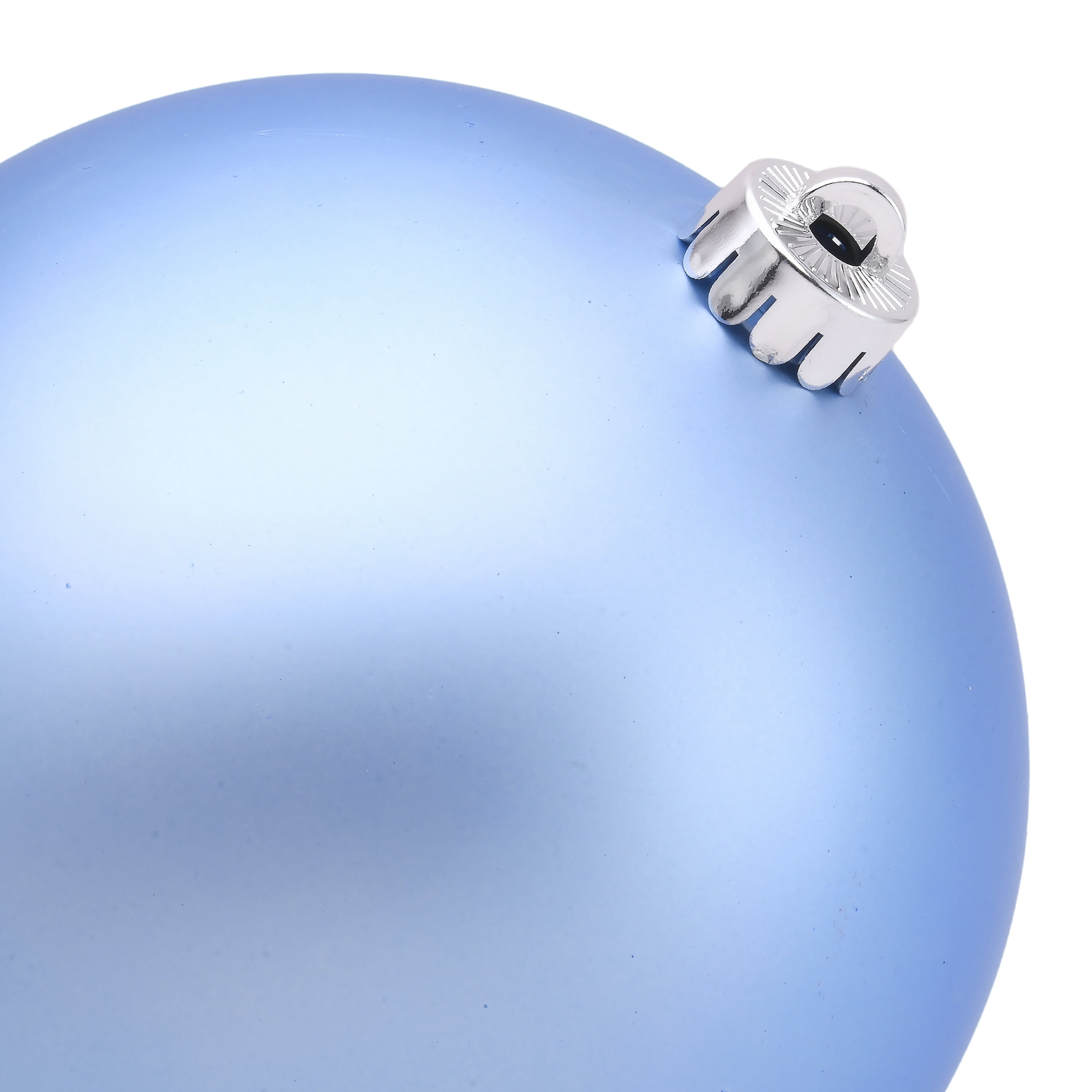 4-Count Clear and Blue Shatterproof Iridescent Christmas Ornaments, 5.9 in, by Holiday Time