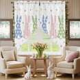 thumbnail image 5 of Easter Bunny Swag Valance Curtains Colorful Dots Rabbit Rod Pocket Swag Curtains Small Window Treatments for Kitchen Bathroom Bedroom 36" W x 36" L, 2 Panels, 5 of 9