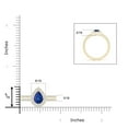 thumbnail image 4 of ANGARA Natural Blue Sapphire and Diamond Halo Split Shank Engagement Ring in 14K Yellow Gold for Women (Size-7x5mm) | September Birthstone, Anniversary, Jewelry Gift for Women | Natural Sapphire Ring, 4 of 9