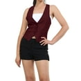 thumbnail image 5 of Made by Olivia Women's Dressy Casual Versatile Racerback Vest Tuxedo Suit Waistcoat, 5 of 6