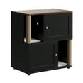 thumbnail image 2 of Fulvari Double Litter Box Enclosure for 2 Cats with Scratching Post, Double Layer Design, Hidden Kitty Toilet Furniture Cabinet with Scratching Posts & Double-Layer Litter Mats, Built-in Scratching, 2 of 8