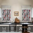 thumbnail image 4 of Kitchen Curtains 36 Inch Short - 3 Panel Set, Rod Pocket Window Curtain, Boho Floral Tribal Style, 100% Polyester for Farmhouse, Kitchen, Cafe, Bedroom, Easy Wash, 4 of 6