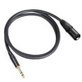 thumbnail image 1 of Cable de audio de 635 mm y 1/4 de pulgada Conector de audio chapado en oro para micrófonos Altavoces, 1 of 9