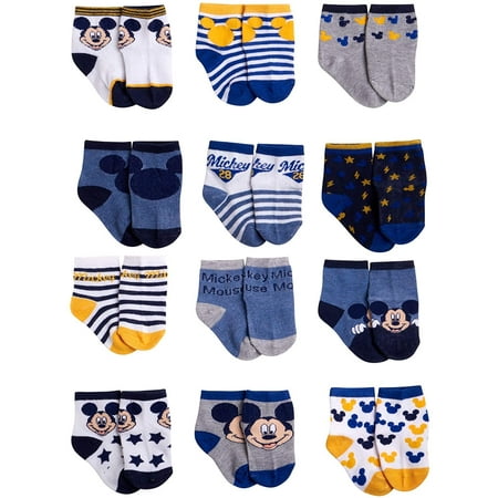 

Disney Baby Boys’ Socks - 12 Pack Mickey Mouse Winnie The Pooh Lion King Toy Story (Newborn/Infant)