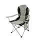 thumbnail image 2 of Silla de camping portátil con brazos y bolsillo lateral, resistente y plegable. Gris, 2 of 9
