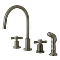 thumbnail image 1 of Kingston Brass KS8728ZX Robinet de Cuisine à Large Diffusion, Nickel Satiné, 1 of 2