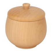Sour Jujube Wood Condiment Jar Japanese Safe Dustproof Classic Flip Top Spice Jar for KitchenLog