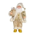 thumbnail image 2 of shamjina Christmas Doll Christmas Decor Santa Claus Figurine for Holiday Desktop Home gold, 2 of 8