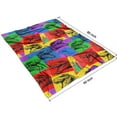thumbnail image 4 of Colorful Dinosaurs Pop Art Pattern Blanket,Comfortable Soft Lamb Wool Throw Blanket,All Season,Warm Lightweight Blankets for Sofa Bed Couch Living Room Chair,60"x80", 4 of 4